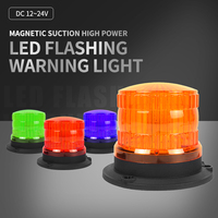 Bernsteinfarbenes Notfall-Warnlicht mit Magnet, LED Blinkende Rotierende Leuchte, IP65 Wasserdicht, 12-24V für Gabelstapler, Schulbusse, Krankenwagen