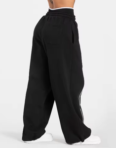 Personnaliser les pantalons baggy à double taille et à jambes larges <span class=keywords><strong>pour</strong></span> femmes pantalons de survêtement <span class=keywords><strong>pour</strong></span> femmes vente en gros de pantalons de haute qualité - Product Image 2
