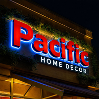 Lettres en métal LED personnalisées, étanches IP65, pour l'extérieur, signalisation publicitaire, café, bar, boulangerie, restaurant, magasin de détail, logo de marque