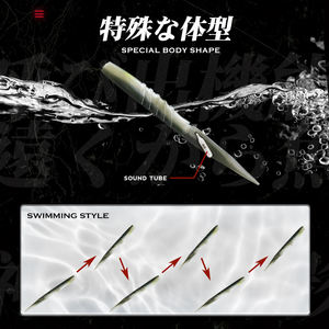 Leurre super doux Hunthouse avec grincements 110mm 5.3g 150mm 14g pour la pêche au brochet et au bar, leurres en silicone, matériel de pêche - Product Image 3