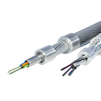 De fibra óptica 24 de núcleo único modo óptico Unitube blindado al aire libre adhesiva precio Cable Opgw
