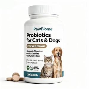 Probiótico Orgánico Masticable Saludable y Calmante para Gatos con Lactobacillus y Boulardii a Base de Calabaza, Aprobado para la Diarrea - Product Image 1