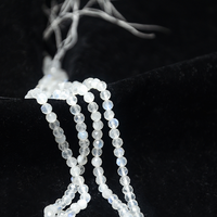 Ada 4mm perles de pierre de lune bleue perles de cristal rondes à facettes en vrac en gros pour la fabrication de bijoux à bricoler soi-même, pierres d'énergie de guérison