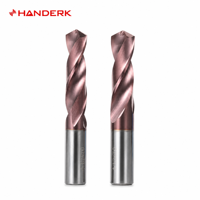 Foret hélicoïdal HANDERK à queue droite, foret hélicoïdal CNC en carbure de tungstène pour machines-outils