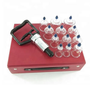 Vakuum-Schröpfset mit Vakuum-Saugpumpe Profession elles Cup-Therapie set mit 12 Tassen - Product Image 1