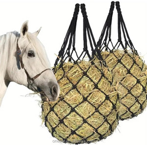 Red de heno de alimentación lenta para caballos, ganado, ovejas, alpacas, bolsa alimentadora de hierba colgante para el cuidado de pastos de caballos - Product Image 3