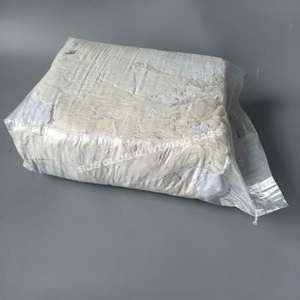 ผ้าเช็ดทำความสะอาดแบบฟลีซสีขาว 100% ผ้าฝ้าย บรรจุถุง 20 กก. - Product Image 1