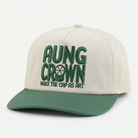 Casquette de baseball sportive en coton de haute qualité à 5 panneaux non structurée avec logo brodé personnalisé