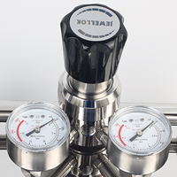 Système de Commutation Semi-Automatique à Double Cylindre en Acier Inoxydable 316L Électropoli UHP, Débit Standard N2 O2 Ar Propane