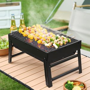 Barbecue portable carré en acier inoxydable de haute qualité, pliable, produit OEM/ODM - Product Image 3