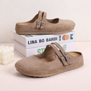 Meilleure Vente Nouveauté Chaussures <span class=keywords><strong>Femme</strong></span> à Semelle Épaisse pour l'Extérieur, Demi-Mules Tendance à Bout Fermé Rehaussantes <span class=keywords><strong>Birkenstock</strong></span> - Product Image 4
