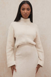 Ciniglia Maglia Midi Gonna Top A Manica Lunga Maglioni delle Donne Donne Dei Vestiti A Due Pezzi - Product Image 4