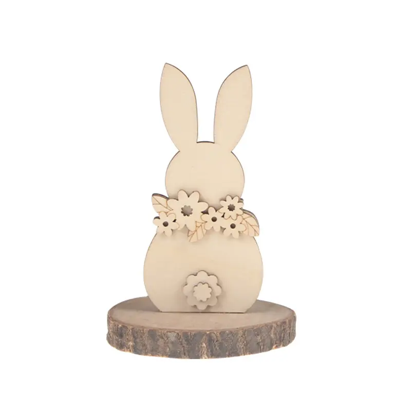 Wholesale Customized Cartoon Wood Animal Desktop Wooden Crafts Laser Cut Wooden Craft Shapes