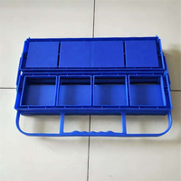 Porte-bouteilles d'eau portable en plastique à 8 emplacements, design moderne, pliable, réutilisable, écologique, pour l'extérieur, capacité de 1,3 L