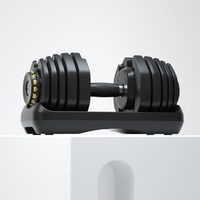 Haltères réglables 40 kg – Haltères pour entraînement musculaire des bras à domicile, changement rapide automatique, poignée antidérapante durable, polyvalents