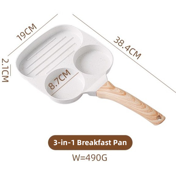 Beige 3 In 1 Breakfast Pan