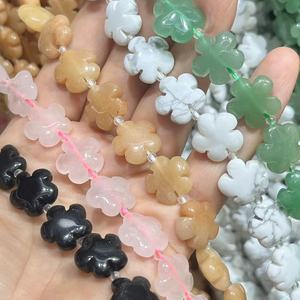 Muchas piedras preciosas <span class=keywords><strong>jaspe</strong></span> 15MM Flor de mayo muchas piedras preciosas flor de ciruelo para pendiente pulsera collar 27 piezas/STR - Product Image 1
