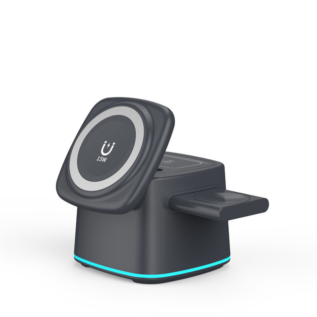 Factory OEM 3 in 1 Wireless Charger Station Multi-function Fast Charging Wireless Charger Station Desktop Stand