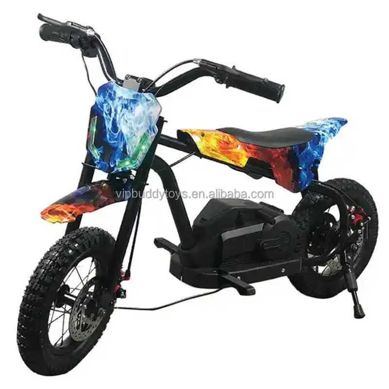 VIP Buddy โรงงานที่กําหนดเองขายส่งสีน้ําพิมพ์ขี่รถจักรยานยนต์รถ EU จักรยานไฟฟ้าเด็ก 24V ขี่รถจักรยานยนต์ของเล่น