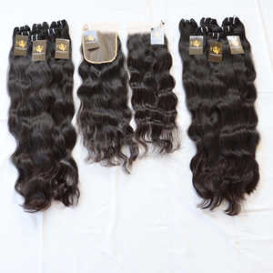 Paquetes de cabello crudo camboyano Proveedor sin procesar Venta al por mayor Templo indio Cabello humano Cutícula cruda Alineada Vendedores de cabello en la India - Product Image 2