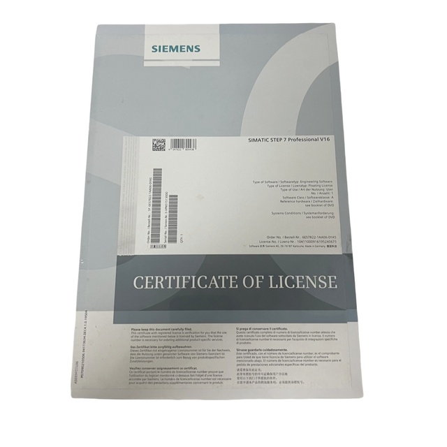Original New 6ES7822-1AA06-0YA5 SIMATIC STEP 7 Professional V16 Software for PLC PAC & Dedicated Controllers in Stock