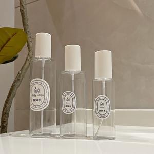 Botol semprot dinding tebal bening merah muda, wadah penyemprot kabut halus 100ml 200ml 250ml untuk kemasan kosmetik - Product Image 6