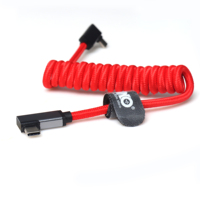Kabel USB Type-C Sudut Siku dengan Konduktor Tembaga Murni, Jaket Nilon & PVC, Garansi 12 Bulan - Biru Male to Male untuk Penggunaan Kamera