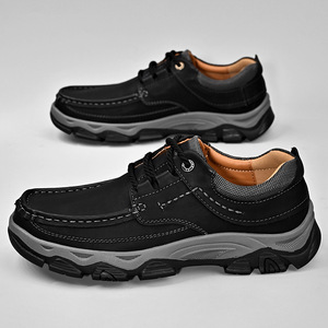 Mocassins pour hommes en cuir PU à bout fermé, semelle en caoutchouc, doublure en peluche, toutes saisons, tendance - Product Image 3