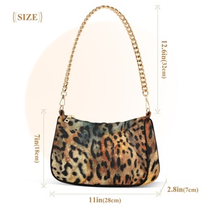 Hot Selling High Quality Fashion New Customs logo Women Handbags Leopard Print <b>Small</b> Chain Bags - Product Image 3