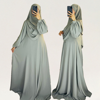Jilbab Deux Pièces Nida Sur Mesure Robe Musulmane 2 Pièces Vêtements Islamiques Ensemble de Prière en Gros pour Femmes Ramadan Aïd Jilbab Turc