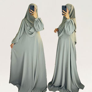 カスタム2ピースJilbab Nidaイスラム教徒のドレス2ピースイスラム服女性のための卸売祈りセットラマダンEidトルコのJilbab - Product Image 2