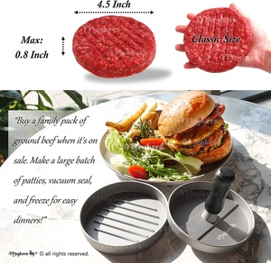 Presse à hamburgers en métal antiadhésif, moule à hamburgers, presse à hamburgers pour des hamburgers parfaits à chaque fois - Product Image 3