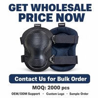 Genouillères ergonomiques noires pour carreleurs, poseurs de revêtements de sol et poseurs de moquettes, avec coque en forme de 8 et texture antidérapante pour usage professionnel
