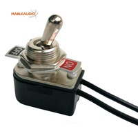 Interrupteur à bascule SPST MAST0356 Mable Audio avec fils, interrupteurs rotatifs pour amplificateur audio DIY