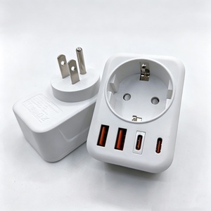 Adaptateur de <span class=keywords><strong>prise</strong></span> américaine 4 en 1 <span class=keywords><strong>TESSAN</strong></span> avec ports <span class=keywords><strong>USB</strong></span>-C et <span class=keywords><strong>USB</strong></span>-A, entrée 100-240 V pour la Thaïlande, le Canada et le Mexique - Product Image 1