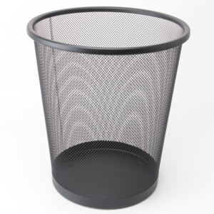 Wholesale <strong>Office</strong> Supplies <strong>Wire</strong> <strong>Metal</strong> Round <strong>Mesh</strong> <strong>Trash</strong> Can Black Paper Waste Bin <strong>Mesh</strong> Basket Dustbin - Product Image 1
