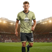 Fanshi Maßgeschneidertes Digital-Print Fußballtrikot-Set 100% Polyester Schnelltrocknend Atmungsaktives Fußball-Uniform-Kit