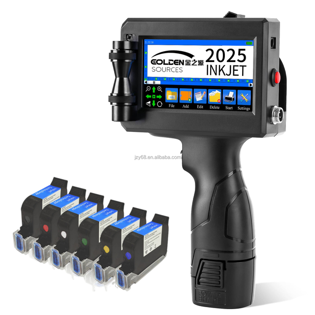 Thermal Portable Coding Handheld Inkjet Printer Hand Jet Portable Printer Plastic Bottle Wood Logo QR Code Expiry Date