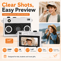 Kamera Digital Mini DC53 20MP 2K CMOS 1.47 Inci IPS Retro Gantungan Kunci Kamera MicroSD OTG Kamera Saku Portabel Pabrik Sprite