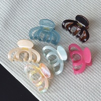 Pince à cheveux personnalisée en acétate, petite taille, motif citrouille géométrique évidé, mignonne, 5,5 cm