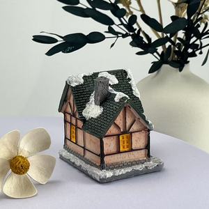 Décorations de Noël faites à la main, petite maison en résine, micro-paysage, cadeau de Noël, petite maison en résine, décoration de Noël - Product Image 6