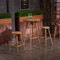 Tabouret de bar haut moderne en bois massif, idéal pour la cuisine, le restaurant, la maison et l'usage commercial – Vente chaude en gros