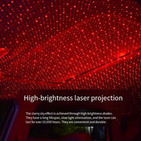 Mini projecteur de ciel étoilé USB pour voiture, lumière d'ambiance intérieure, projecteur de galaxie, éclairage de toit de voiture
