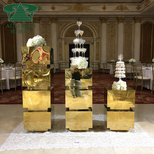 Soporte de pared de flores de decoración de boda de acero inoxidable dorado de tamaño personalizado - Product Image 2