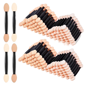 25pcs Dual Sided Smudge Brush Plastic Handle Eyeshadow Sponge Applicator for <b>Eye</b> Lip Gloss - Product Image 1