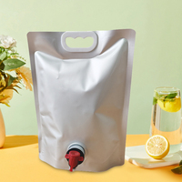 Pochette souple personnalisée gaufrée recyclable de 1L, 3L, 5L, 10L avec robinet pour emballage de jus, vin, eau minérale et autres boissons