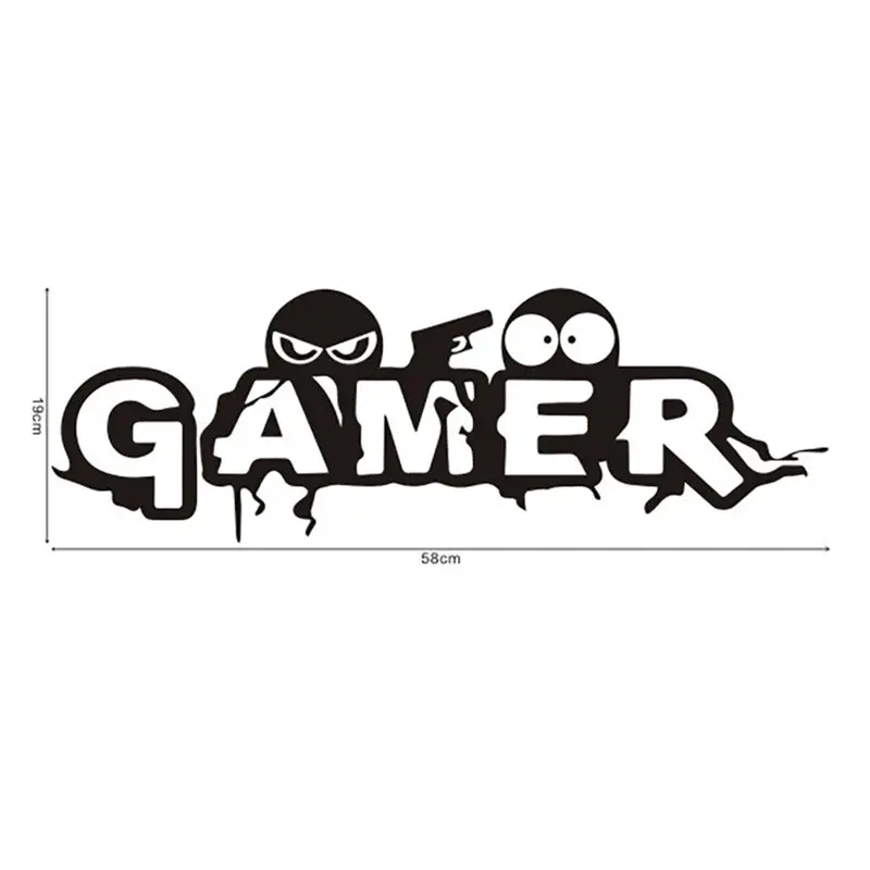 Gamer Wall Decals Art Vinyl Wall Sticker for Playroom Children Gift Gaming Wall stickers Murals for Home Decoration