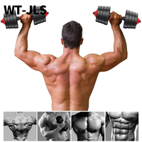 Ensemble d'haltères réglables en PE et ciment 10-50 kg, poignée antidérapante, unisexe, pour la musculation à domicile, entraînement de force, fitness