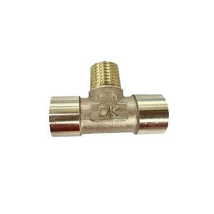 Brass Npt14 Internal And External Tee Water Heater Pipe Adapter Household Use High Quality Material - Product Image 1