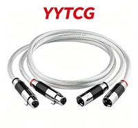 Câble micro XLR équilibré mâle-femelle en cuivre monocristallin plaqué argent de qualité audiophile, avec gaine tressée en PVC pour micros à condensateur et CD